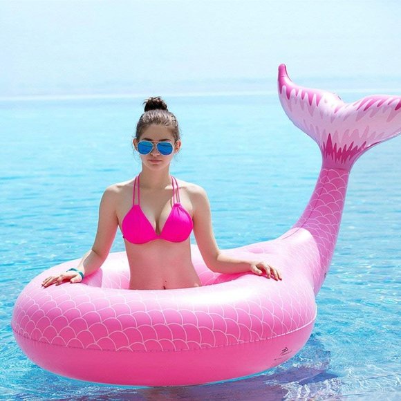 New Giant Inflatable Mermaid Tail Pool Float - Picture 4 of 8